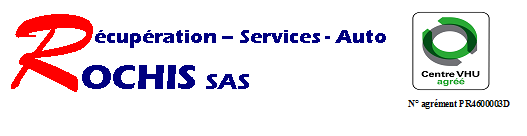 Logo RECUPERATION SERVICES AUTO ROCHIS SAS