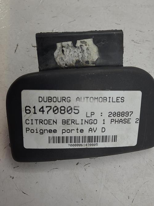 POIGNEE INTERIEURE PORTE AVANT DROIT CITROEN BERLINGO FGT 02-08