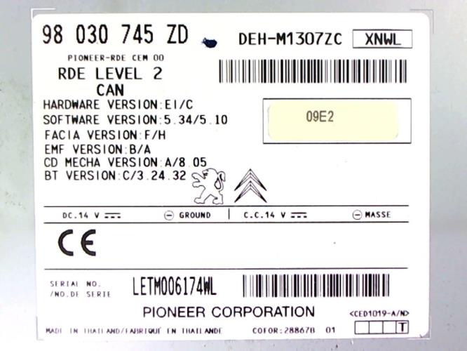 Autoradio PEUGEOT 208 1 PHASE 1 Diesel