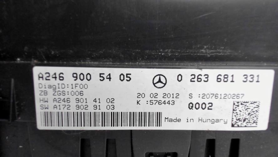 Image Compteur - MERCEDES CLASSE B 246