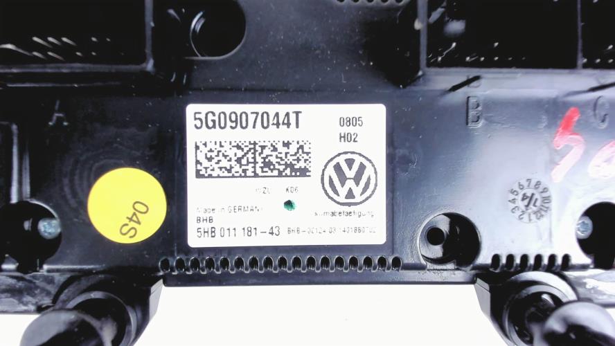 Image Commande chauffage - VOLKSWAGEN GOLF 7