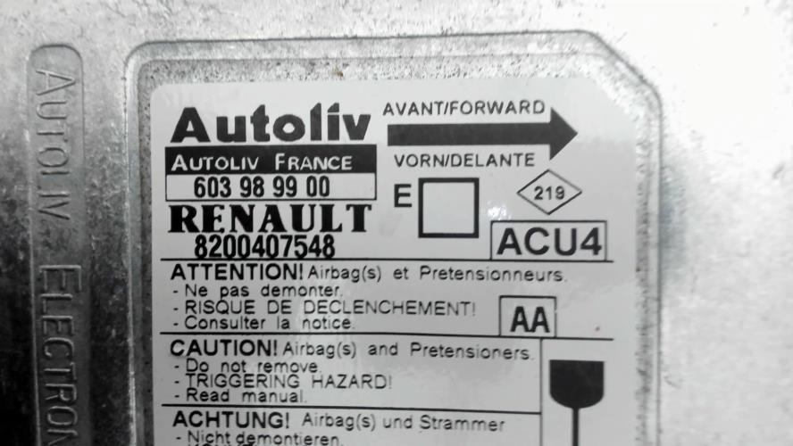 Image Boitier air bag - RENAULT MEGANE 2