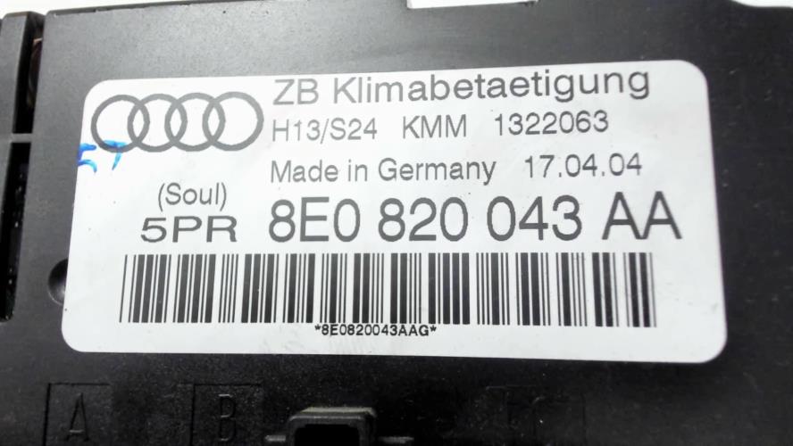 Image Commande chauffage - AUDI A4 2