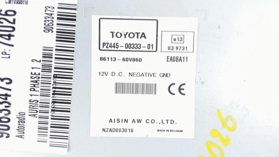 Image Autoradio - TOYOTA AURIS 1