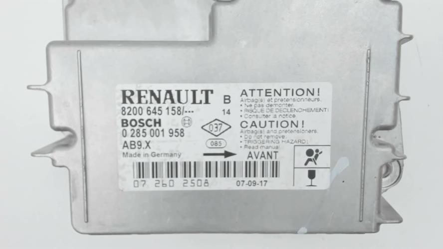 Image Boitier air bag - RENAULT CLIO 3